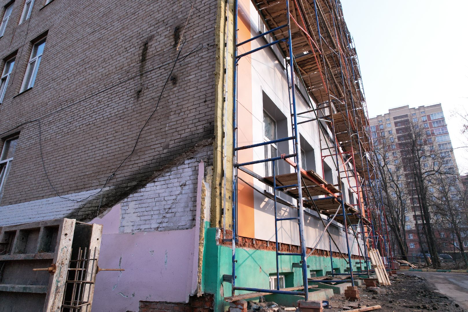 видео с коптера, капремонт лицея 14 в щелково,