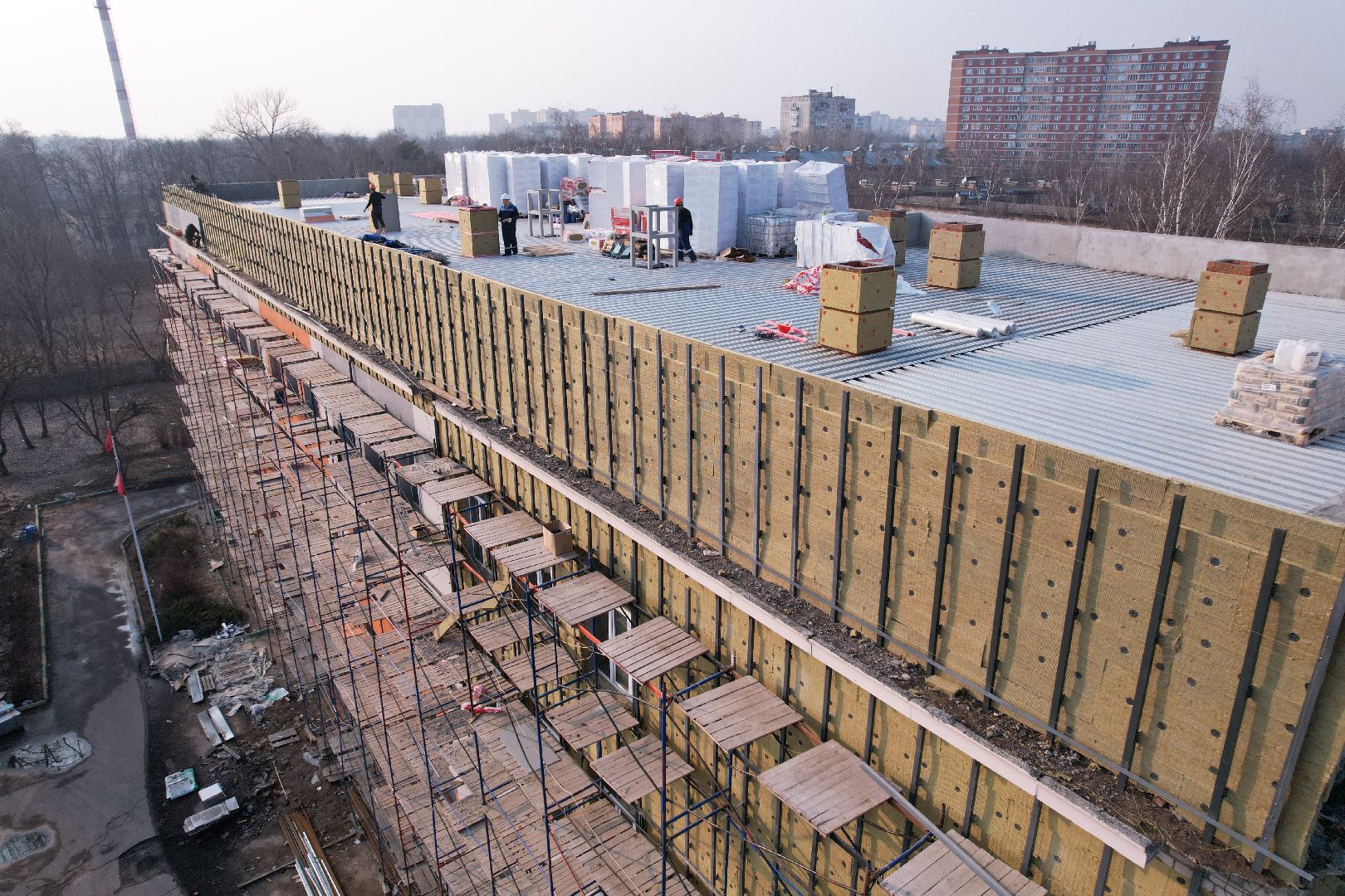 видео с коптера, капремонт лицея 14 в щелково,