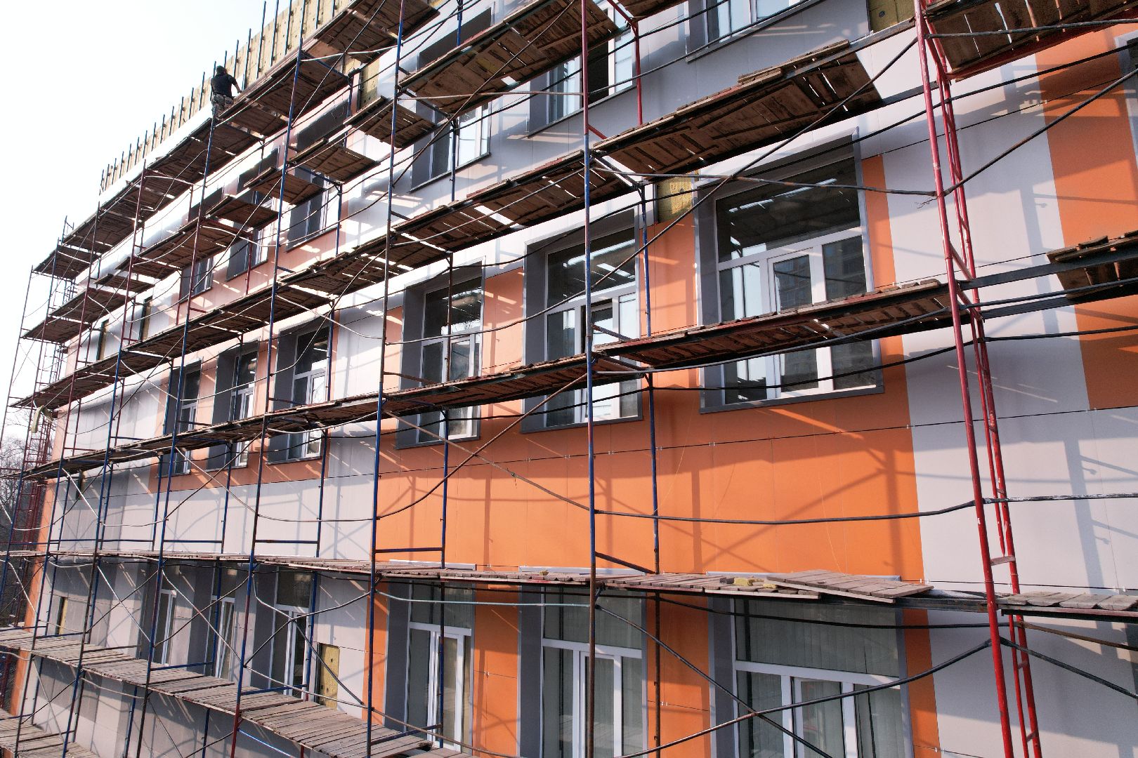 видео с коптера, капремонт лицея 14 в щелково,