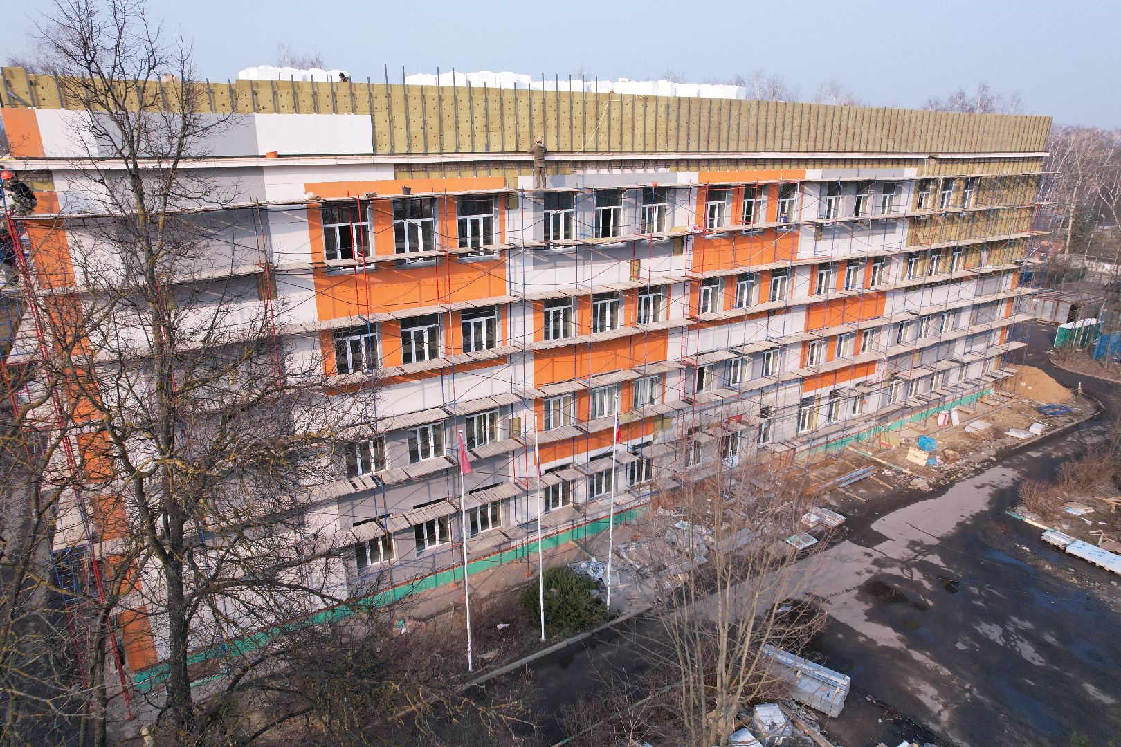 видео с коптера, капремонт лицея 14 в щелково,