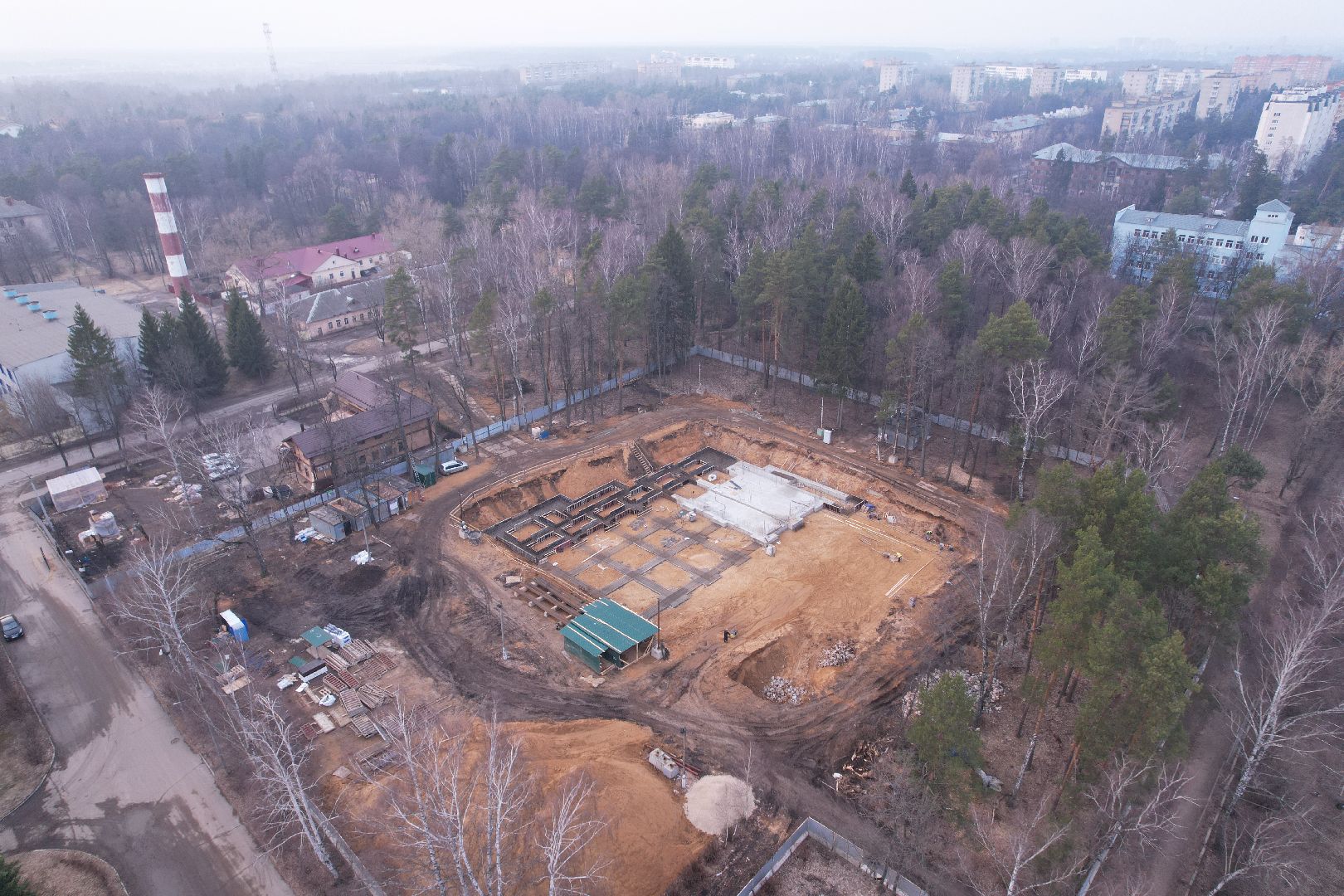 видео с коптера, строительство бассейна в монино, строительство фока в щелково,