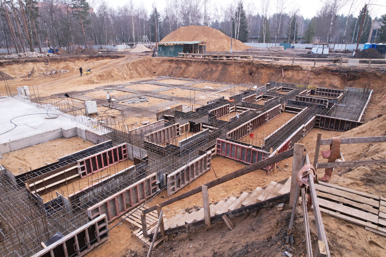 видео с коптера, строительство бассейна в монино, строительство фока в щелково,