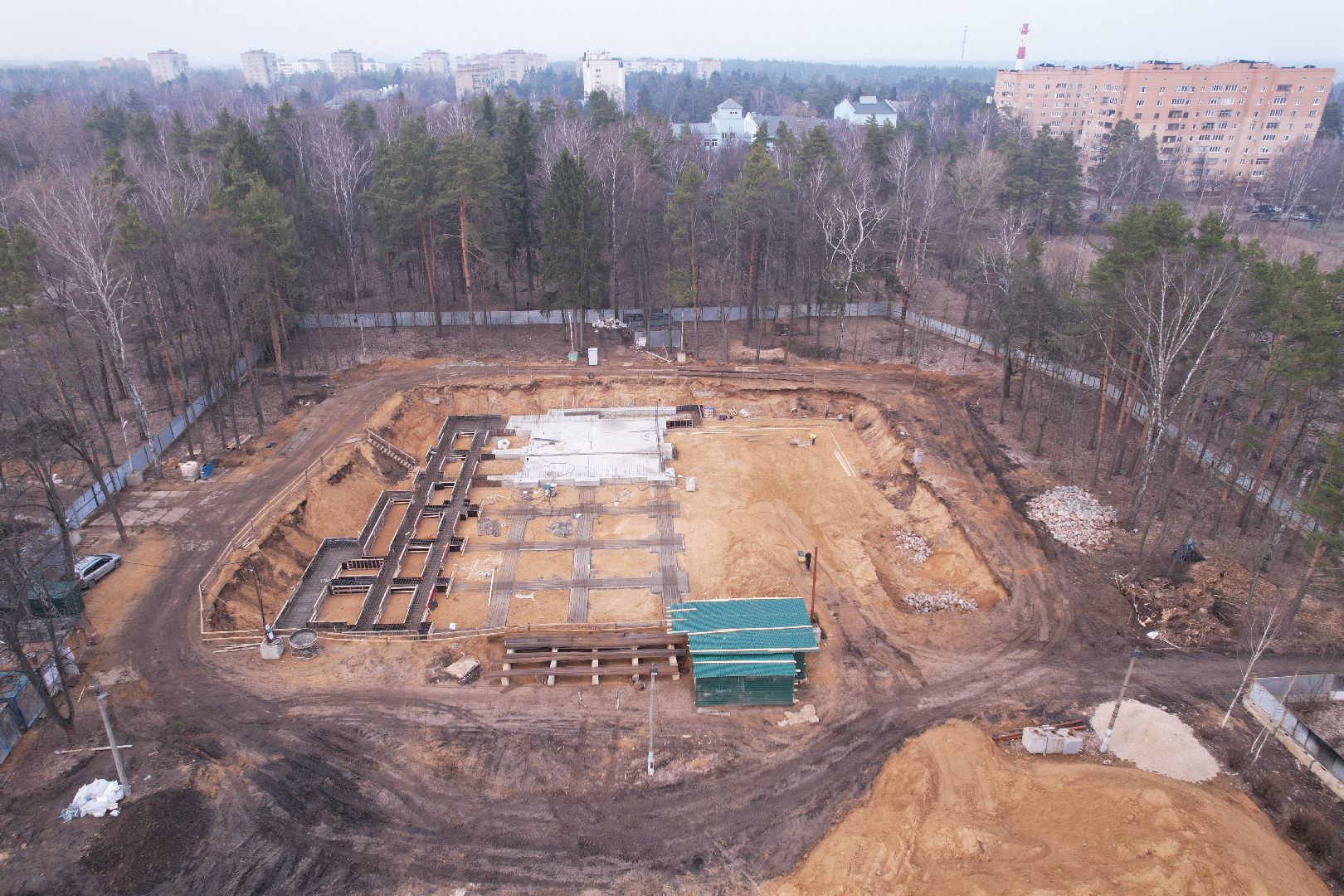 видео с коптера, строительство бассейна в монино, строительство фока в щелково,