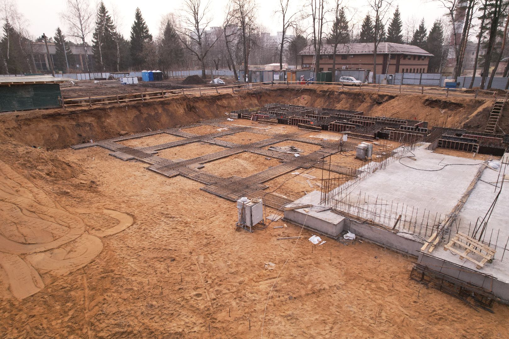 видео с коптера, строительство бассейна в монино, строительство фока в щелково,