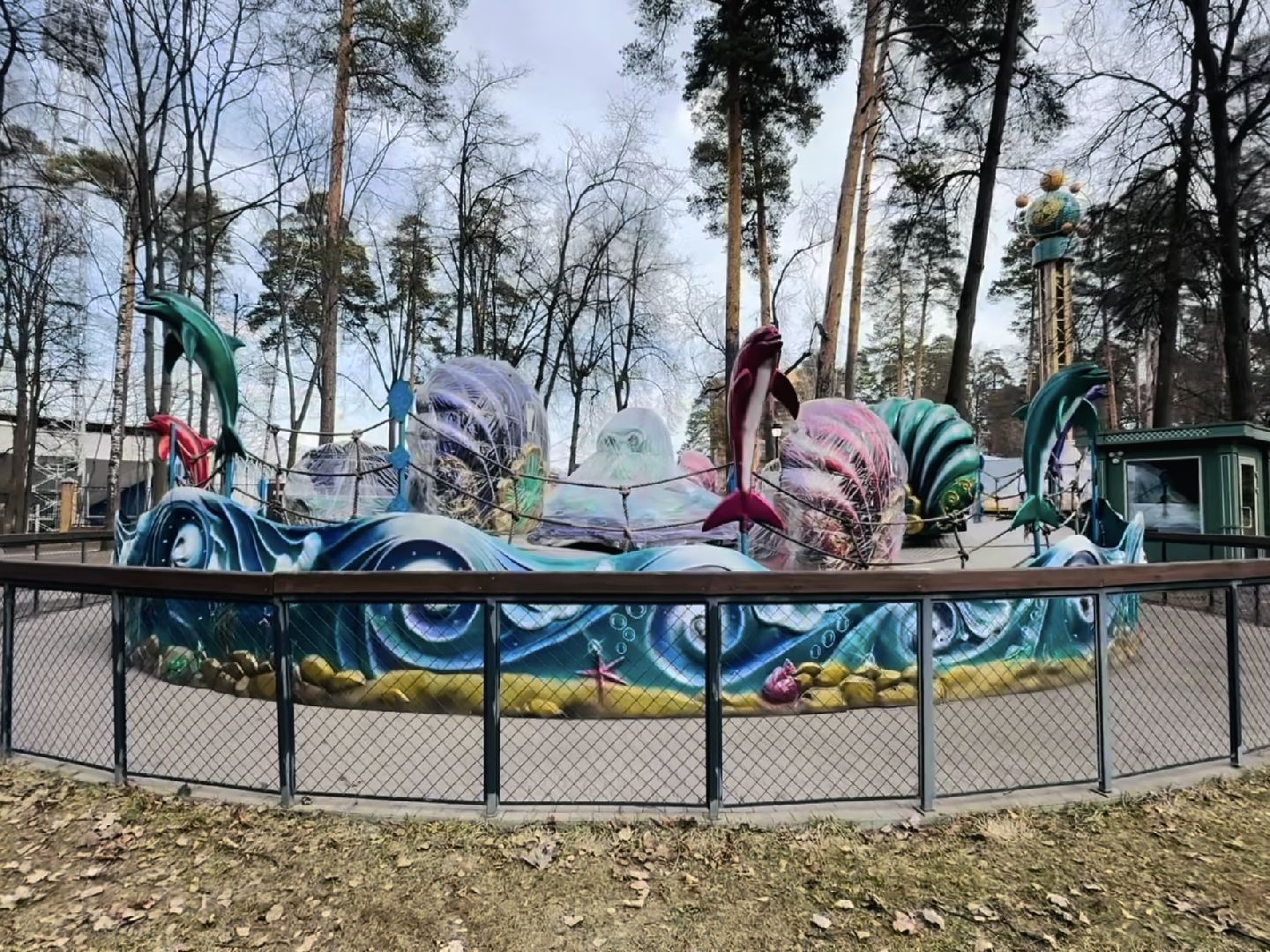 раменское, парк, городской парк, аттракцион детский паровоз, аттракционы, карусели,