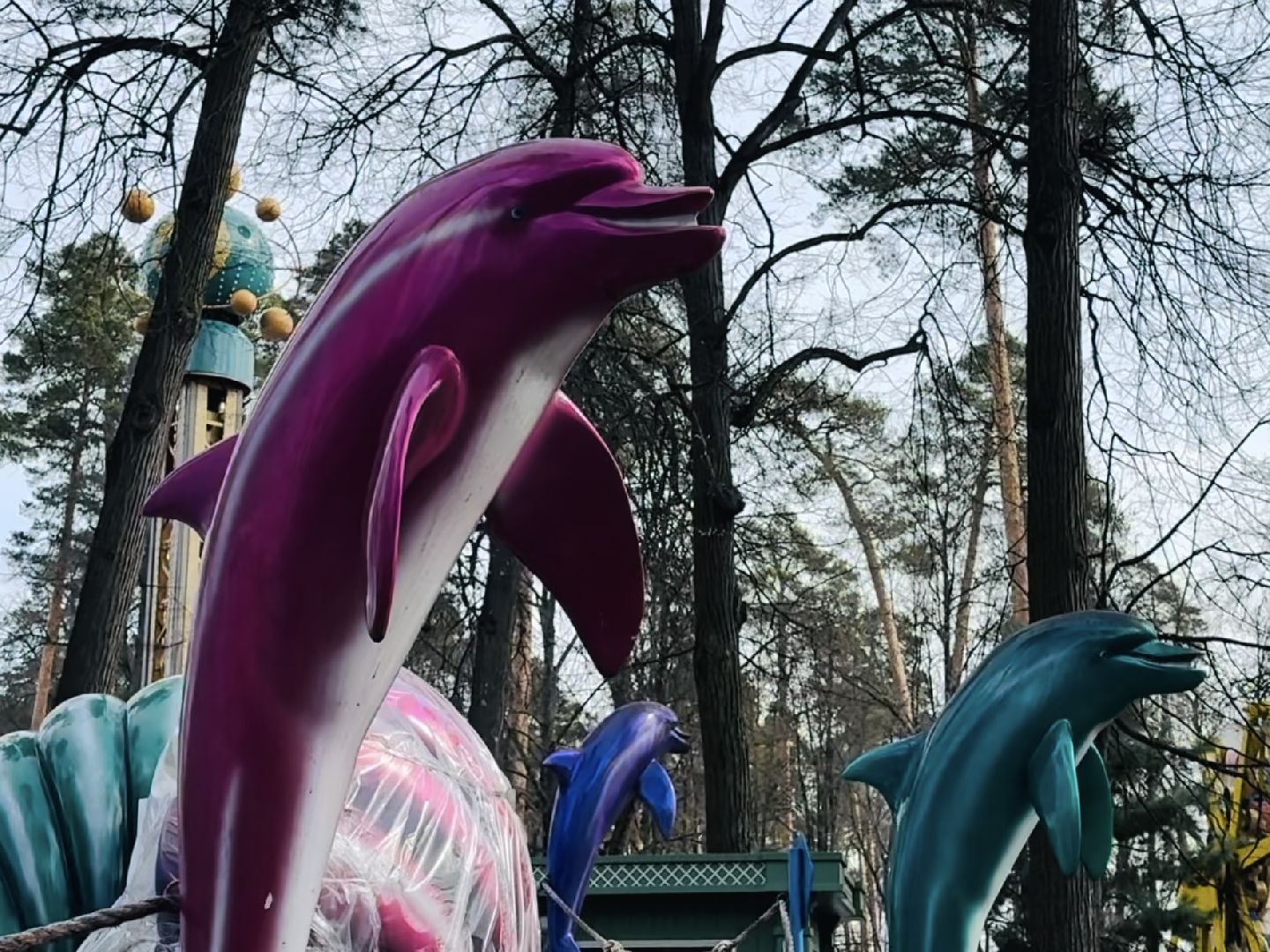 раменское, парк, городской парк, аттракцион детский паровоз, аттракционы, карусели,