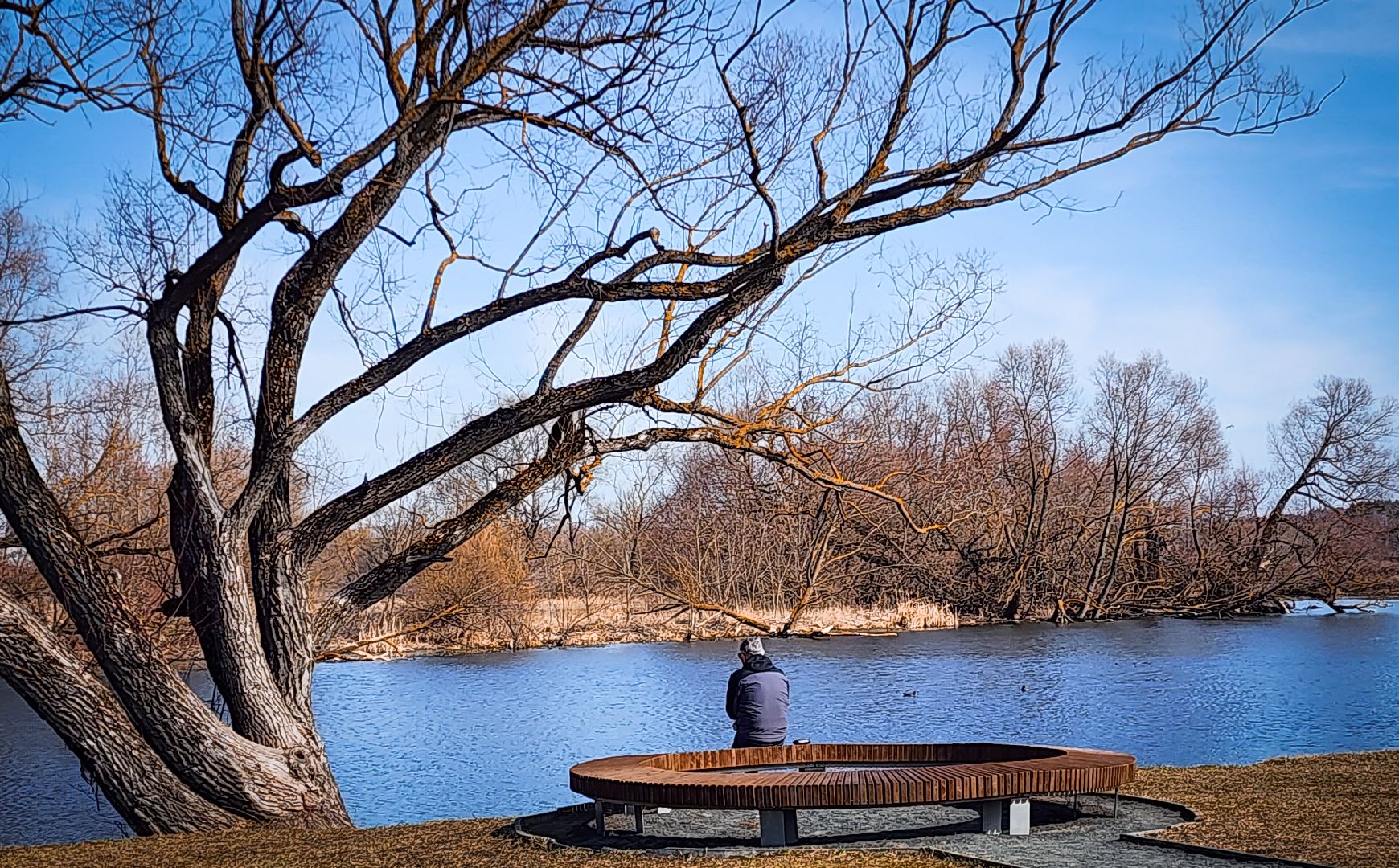 Бронницы, Благоустройство парка, Бронницкий Луг, Красят лавочки,
