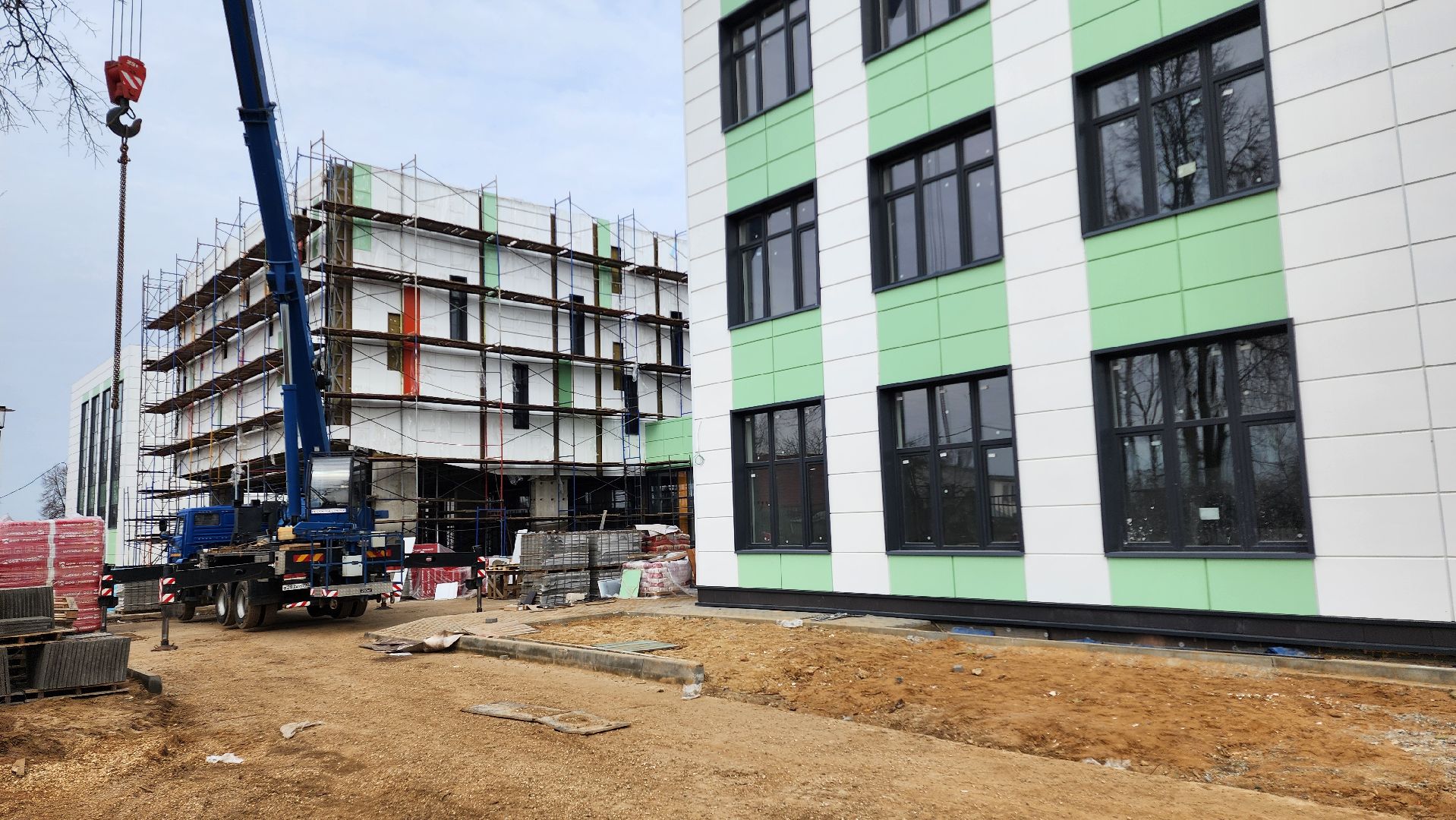 строительство, новая школа, домодедово, барыбино, подмосковье, дети, образование, нацпроект,