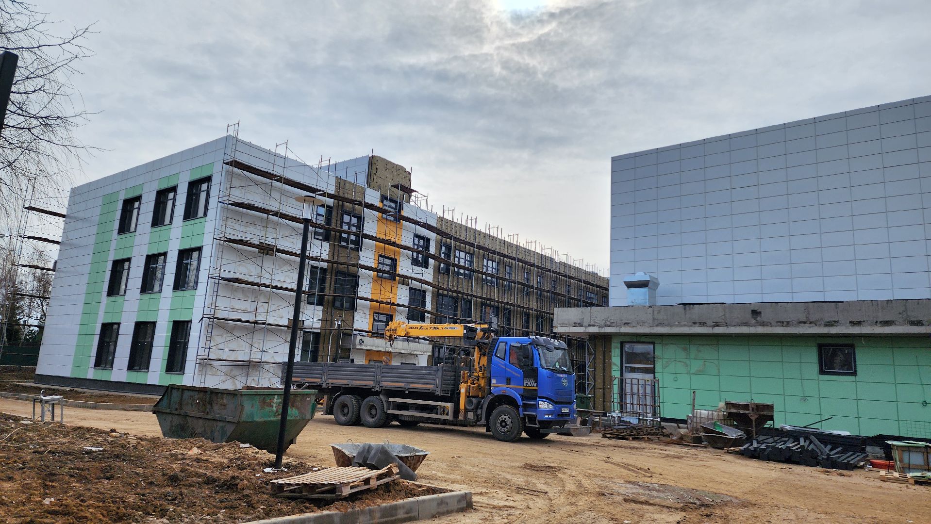 строительство, новая школа, домодедово, барыбино, подмосковье, дети, образование, нацпроект,