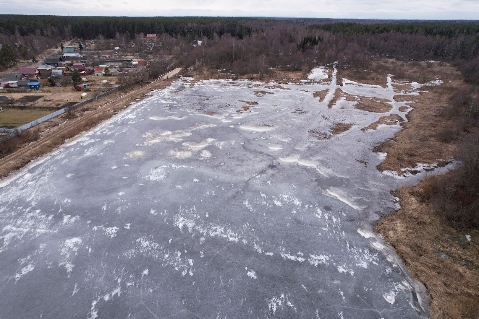 видео с коптера, ремонт дамбы в талдоме, ремонт дамбы в парке солнечный берег,