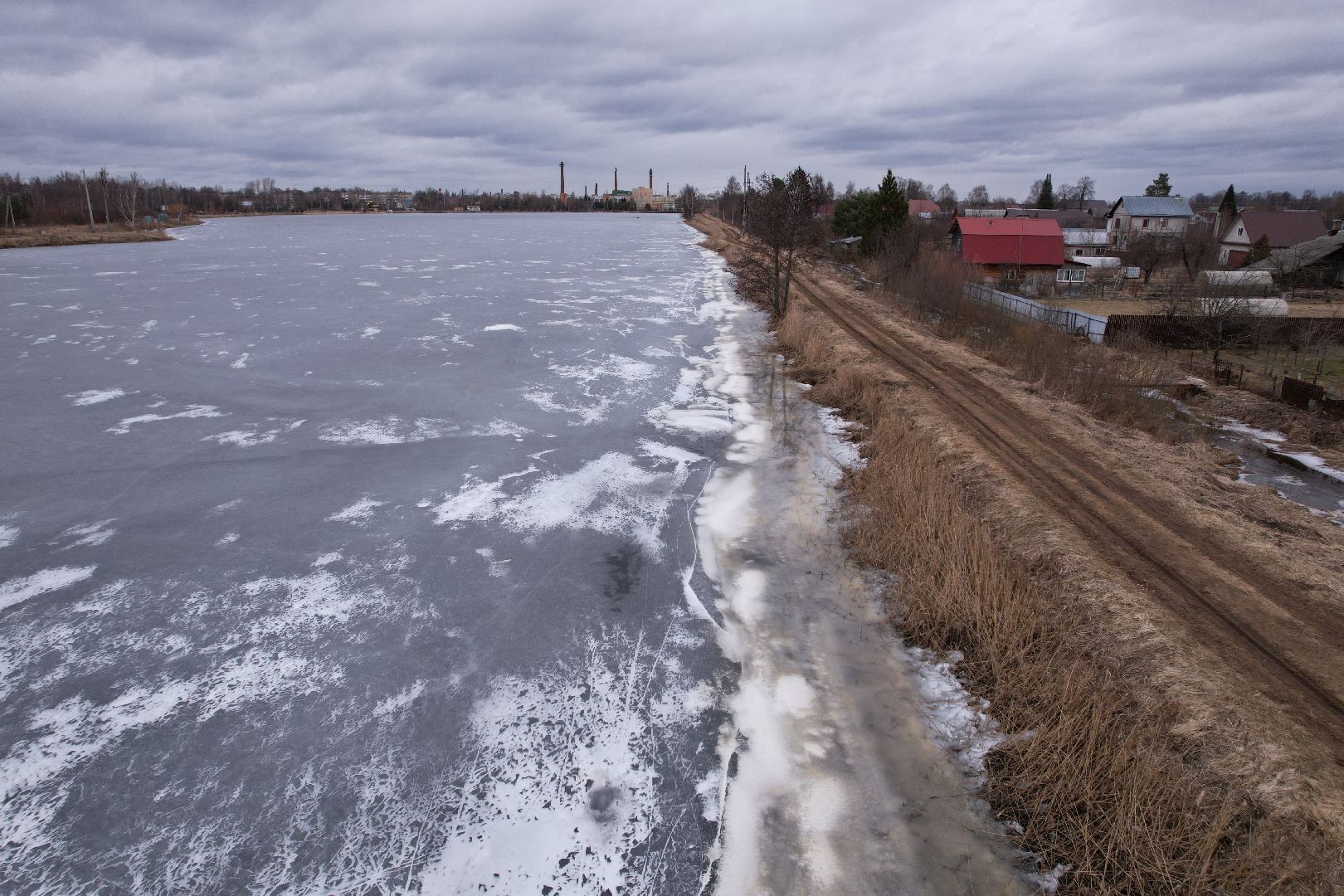 видео с коптера, ремонт дамбы в талдоме, ремонт дамбы в парке солнечный берег,