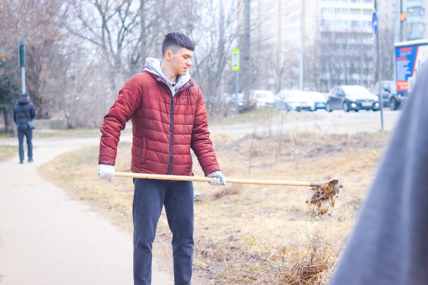 Клин, общество, субботник, благоустройство, экология, студенты, РГСУ,