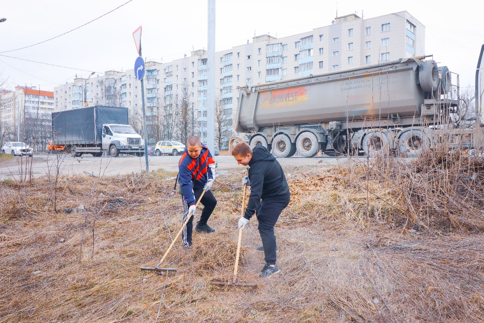 Клин, общество, субботник, благоустройство, экология, студенты, РГСУ,