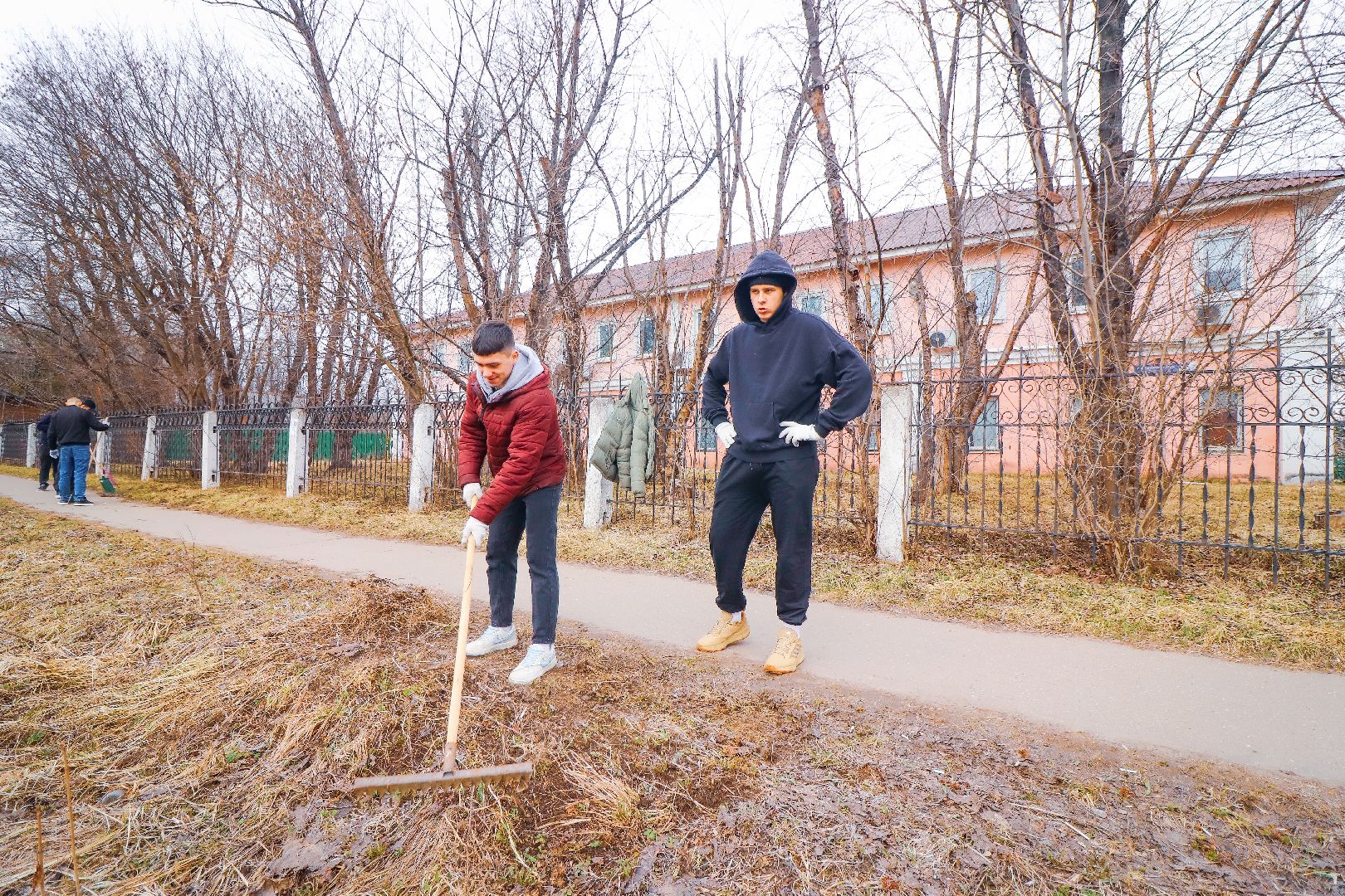Клин, общество, субботник, благоустройство, экология, студенты, РГСУ,