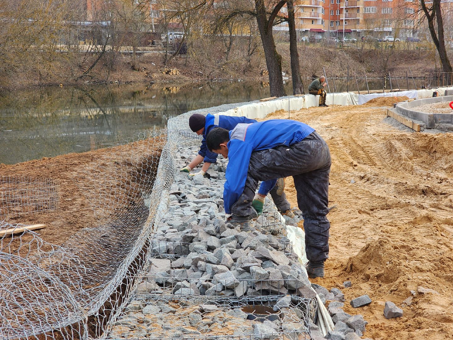 Чехов, улица Береговая, набережная реки Теребенка, благоустройство, реконструкция, строительство, подпорные стенки, габионы, укрепление берега, госпрограмма московской области, формирование комфортной городской среды,