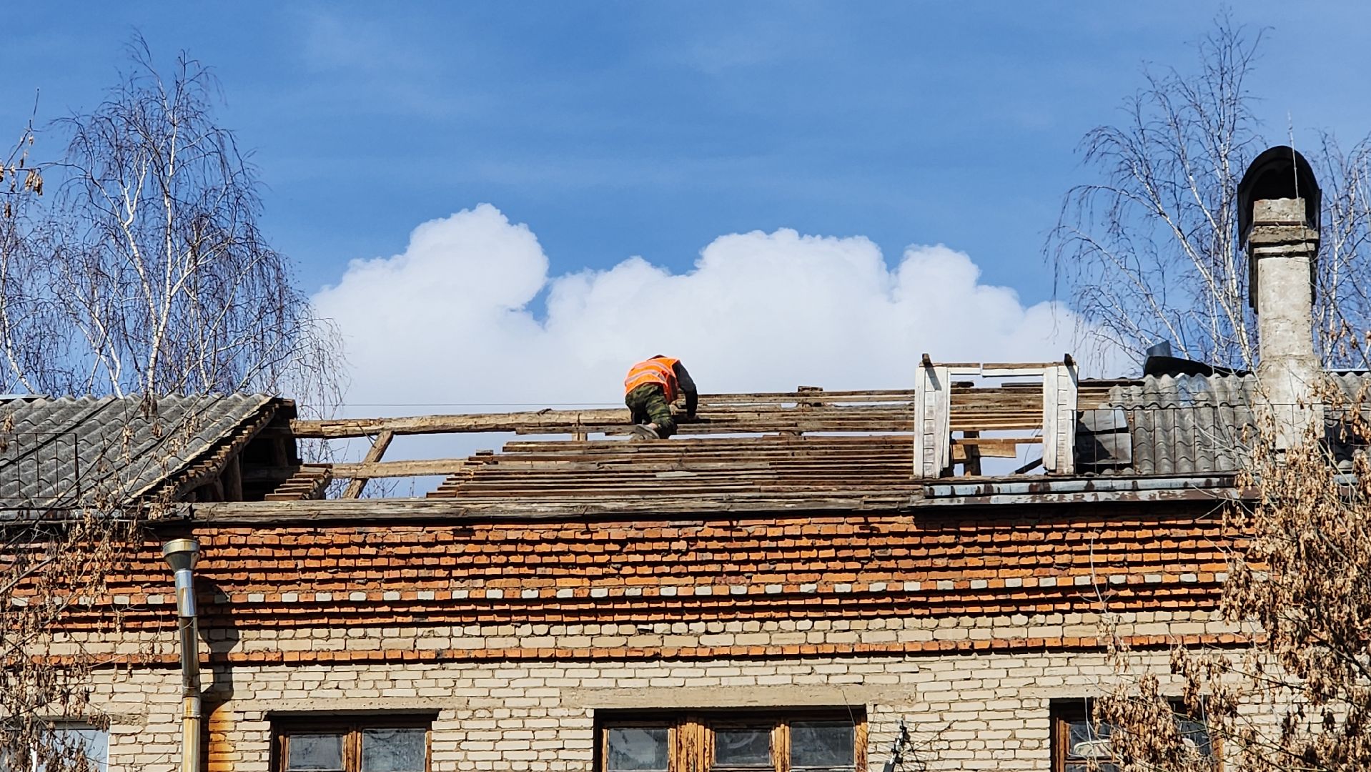 пушкино, капремонт, ремонт кровли, стропила,рабочие,фонд капитального ремонта,вертикалки,