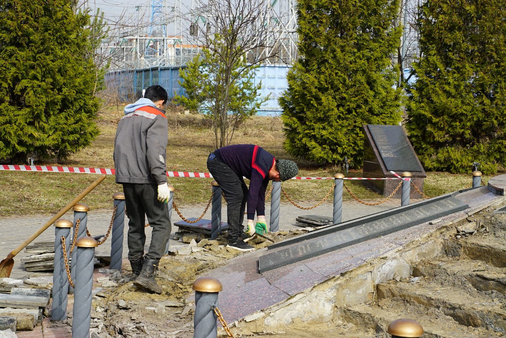 обновление, памятник, ремонт, сквер, парк,