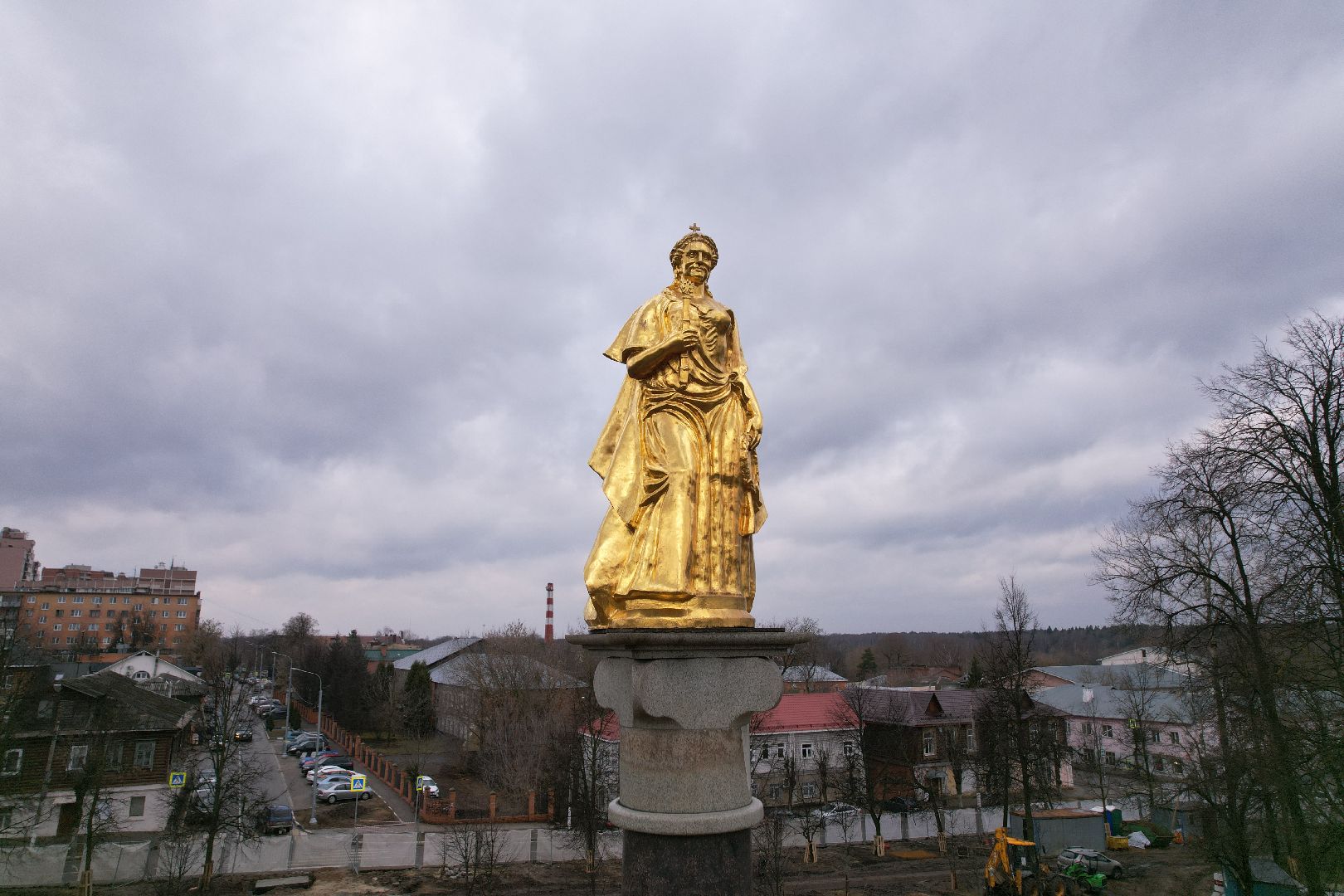 видео с коптера, парк Бугрова в Ногинске, благоустройство парка Бугрова,