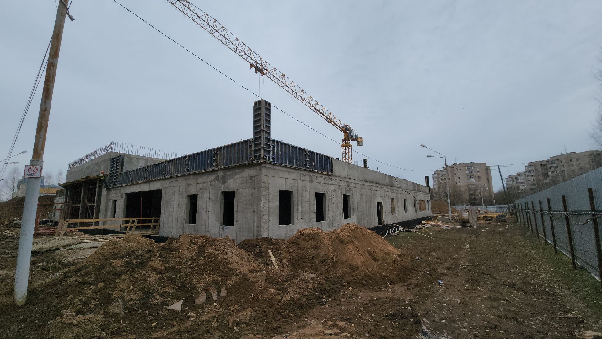 фок с бассейном, Лобня, Строительство,