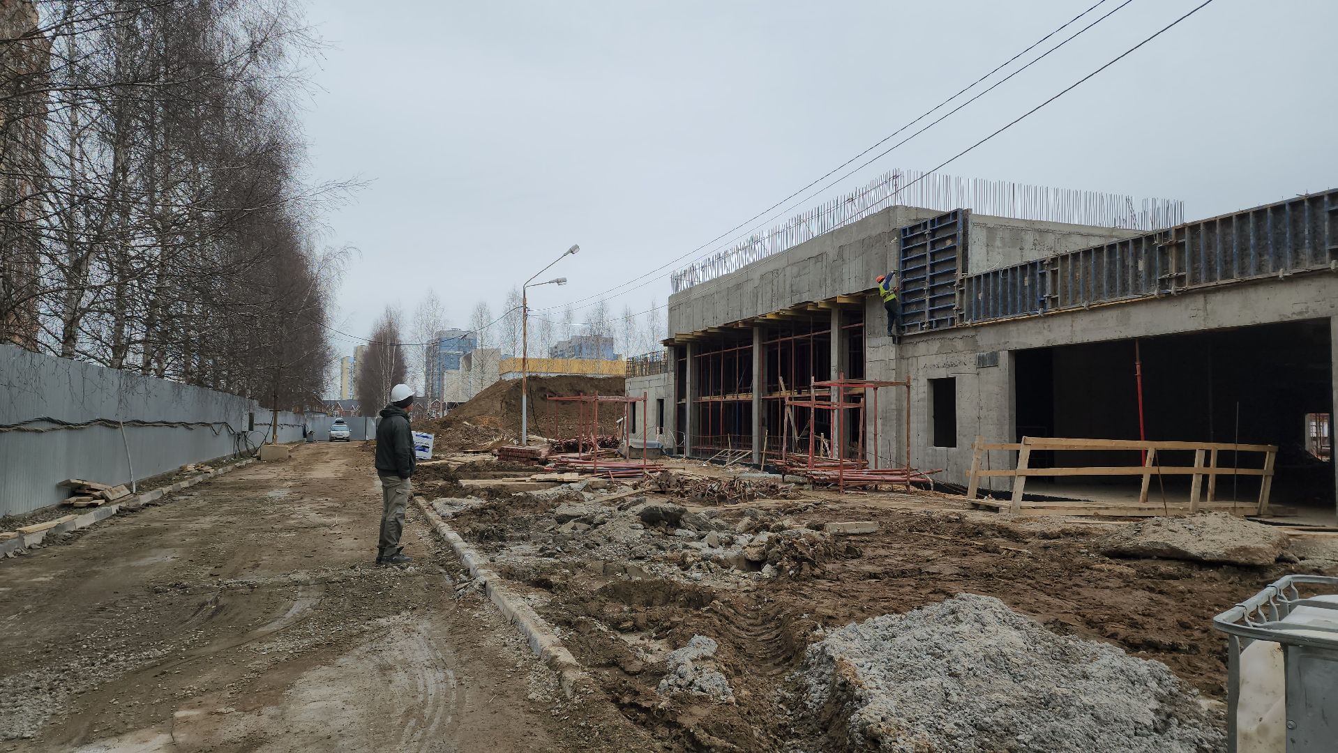 фок с бассейном, Лобня, Строительство,