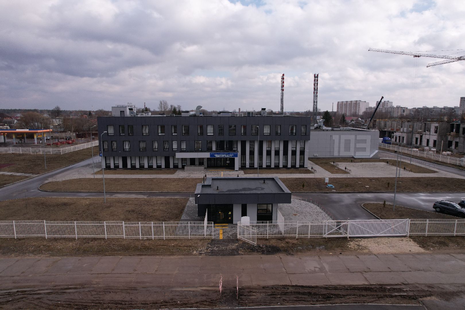 видео с коптера, подстанция скорой помощи в Ногинске, медицина Ногинска,