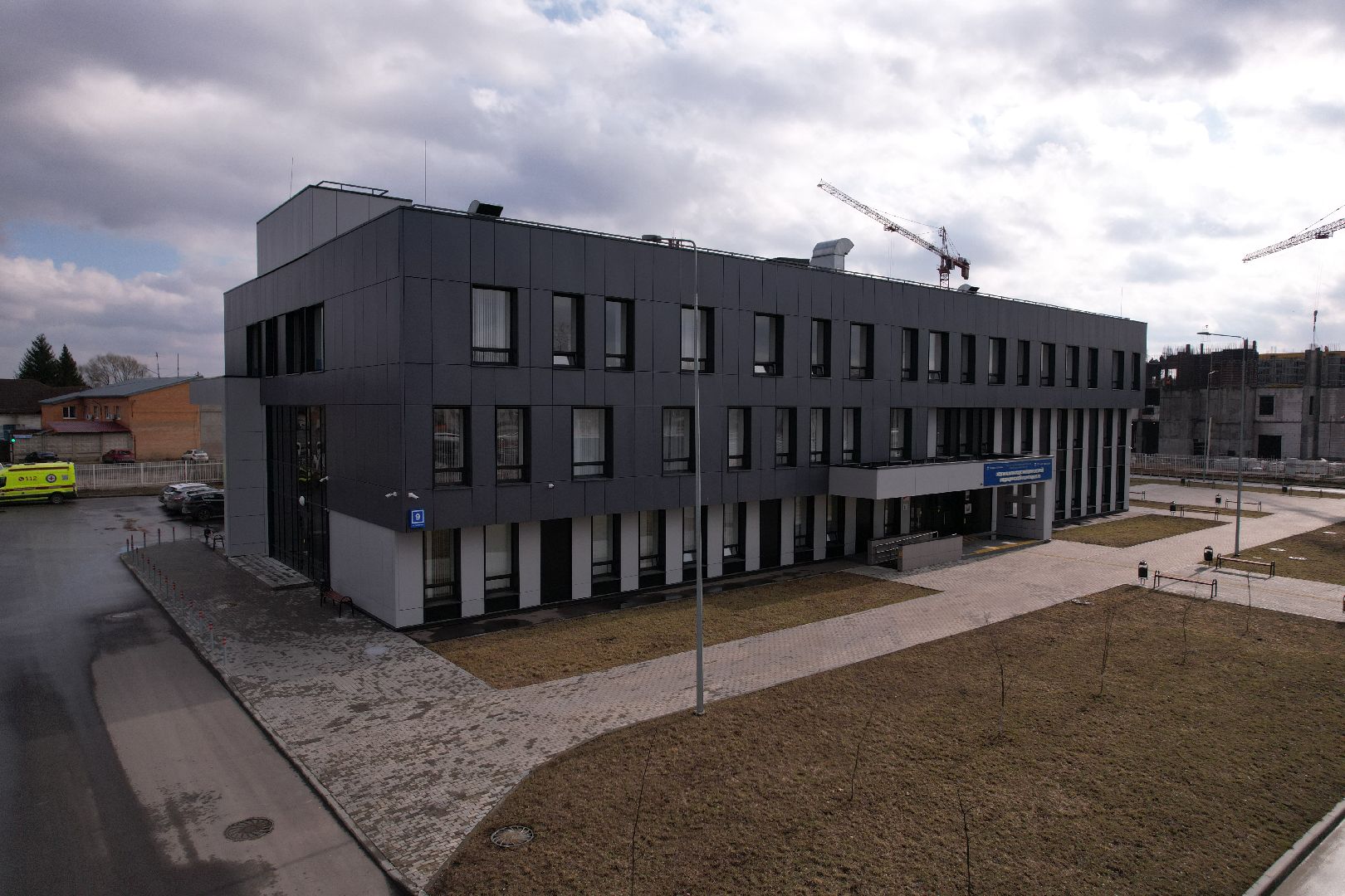 видео с коптера, подстанция скорой помощи в Ногинске, медицина Ногинска,