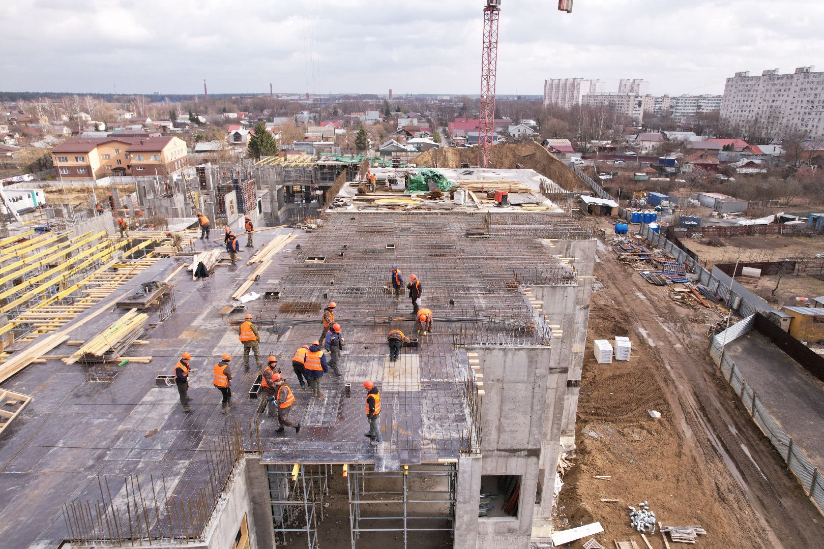 видео с коптера, медицина в ногинске, строительство поликлиники в Ногинске,