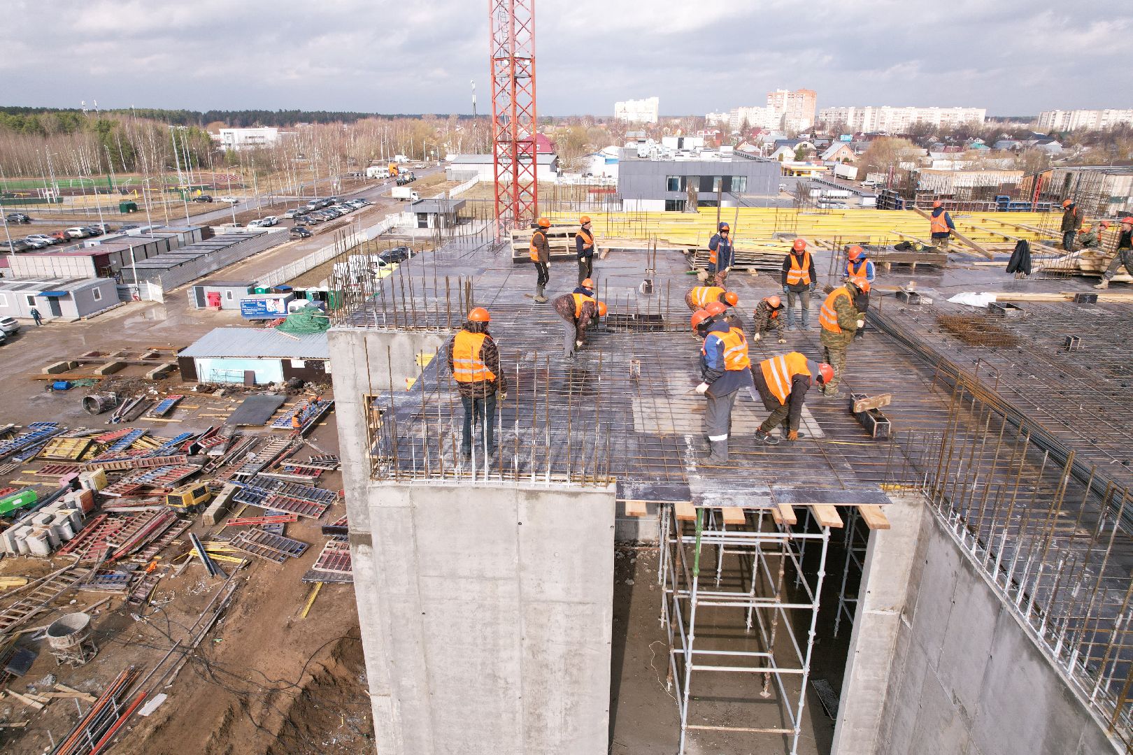 видео с коптера, медицина в ногинске, строительство поликлиники в Ногинске,