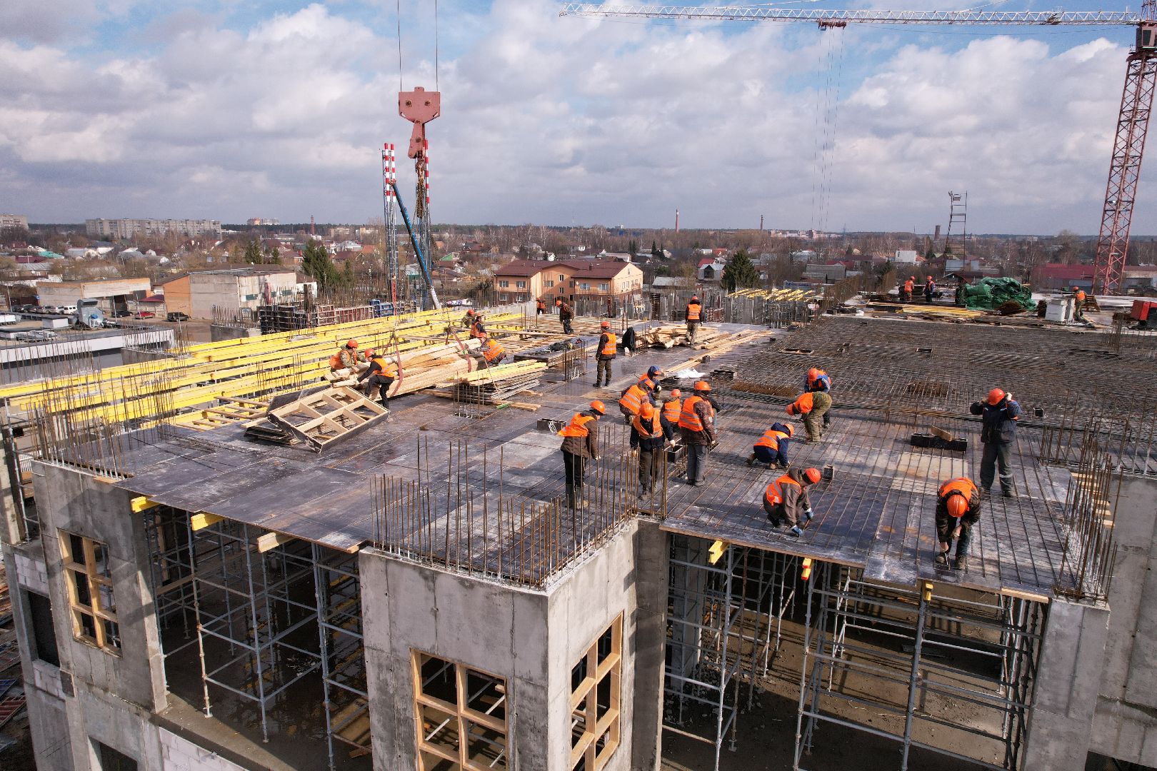 видео с коптера, медицина в ногинске, строительство поликлиники в Ногинске,