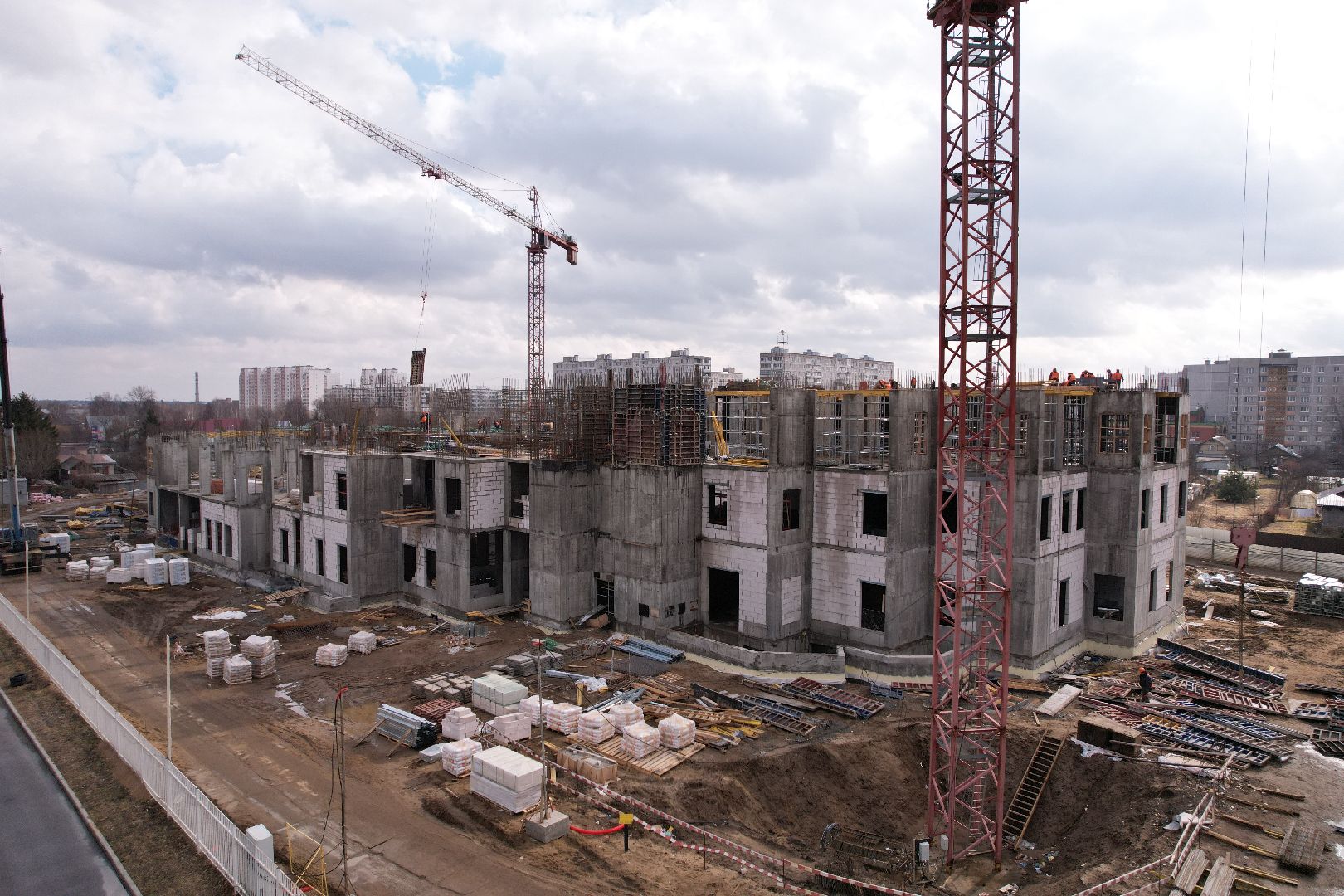 видео с коптера, медицина в ногинске, строительство поликлиники в Ногинске,