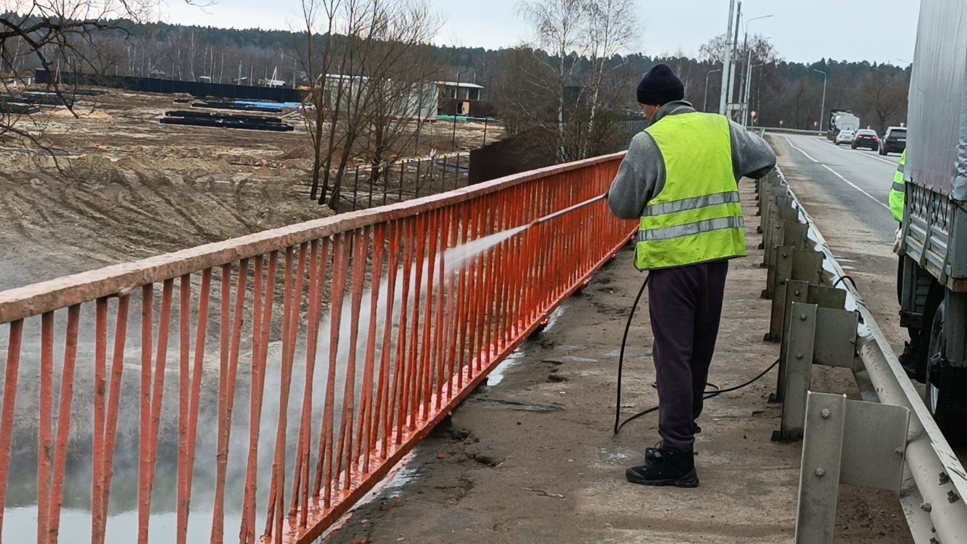 месяц чистоты и благоустройства, Мойка отбойников, щёлково,