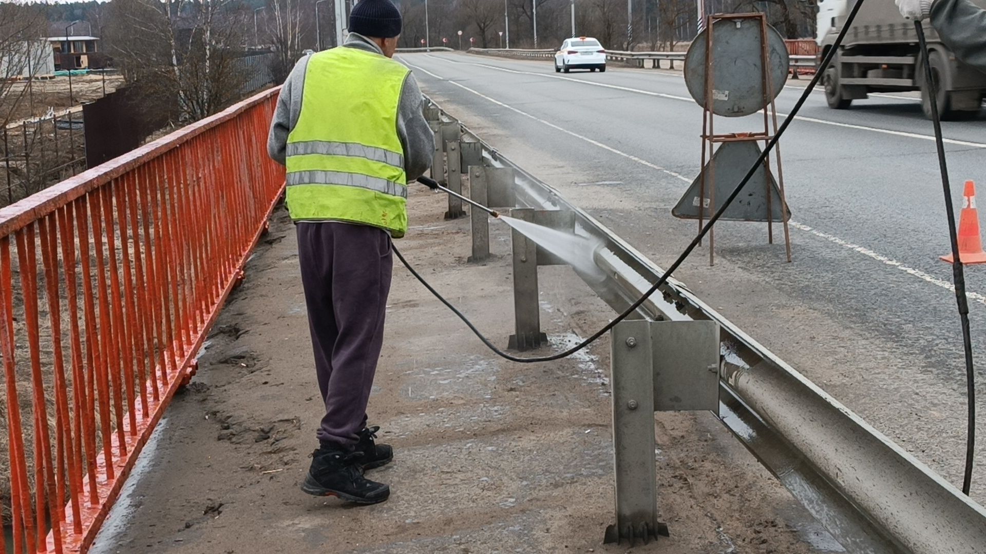 месяц чистоты и благоустройства, Мойка отбойников, щёлково,