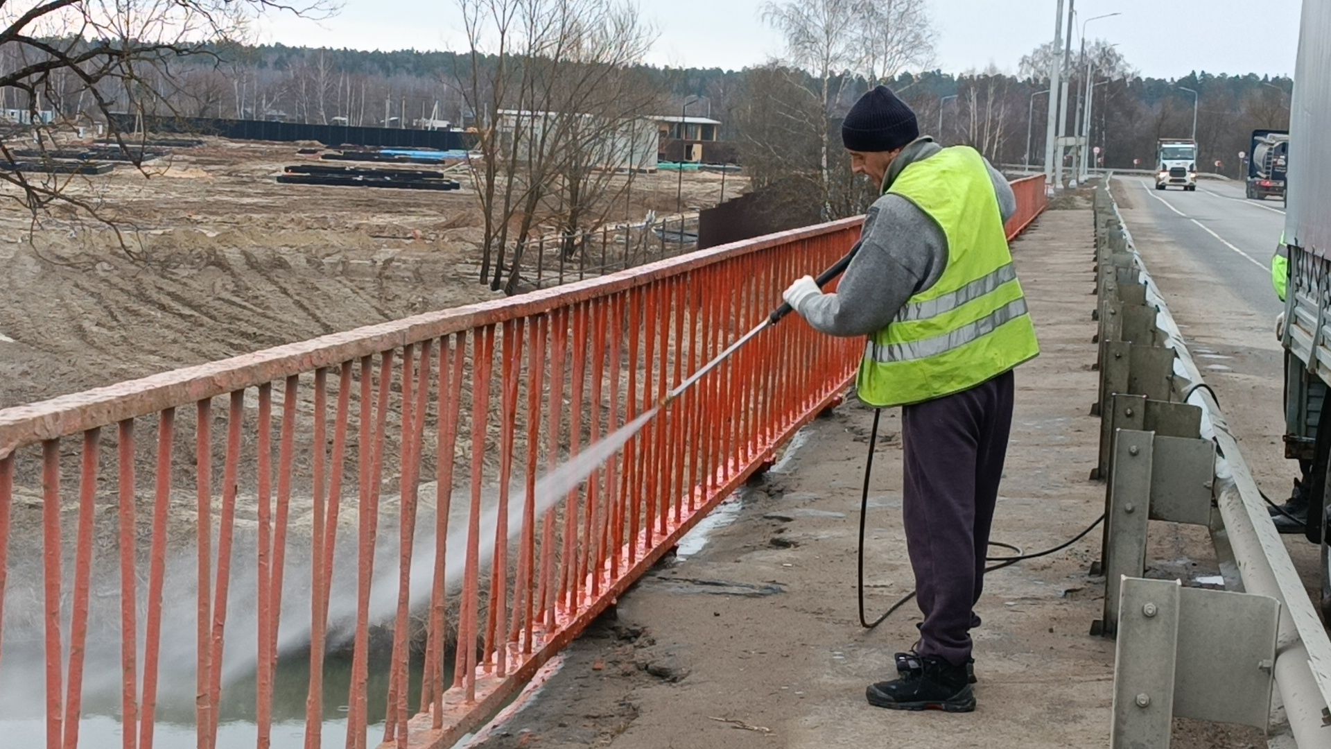 месяц чистоты и благоустройства, Мойка отбойников, щёлково,