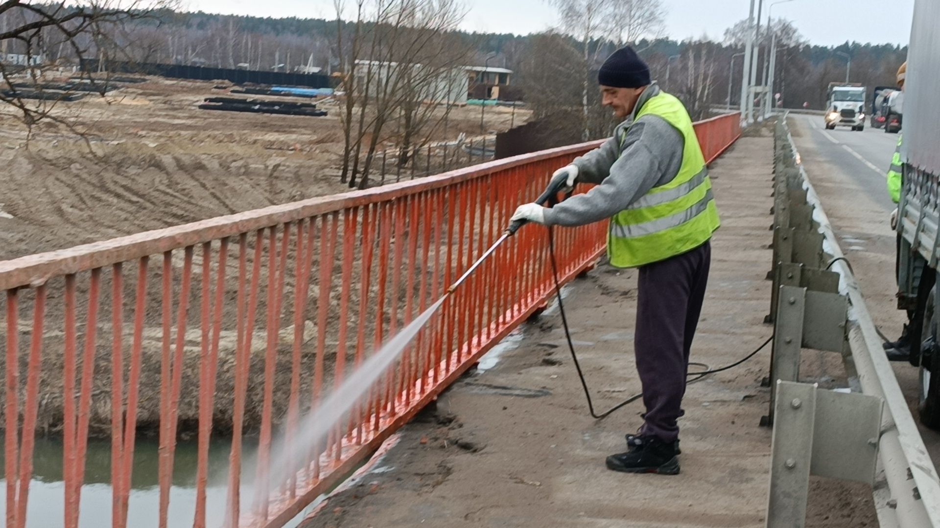 месяц чистоты и благоустройства, Мойка отбойников, щёлково,