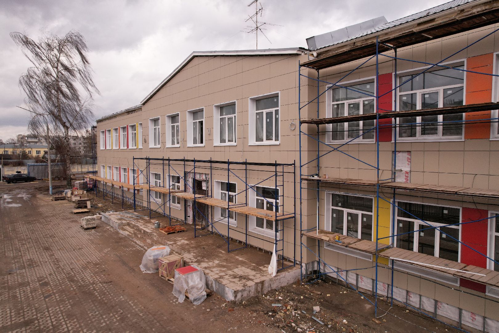 видео с коптера,капремонт центра образования 23 в богородском городском округе,