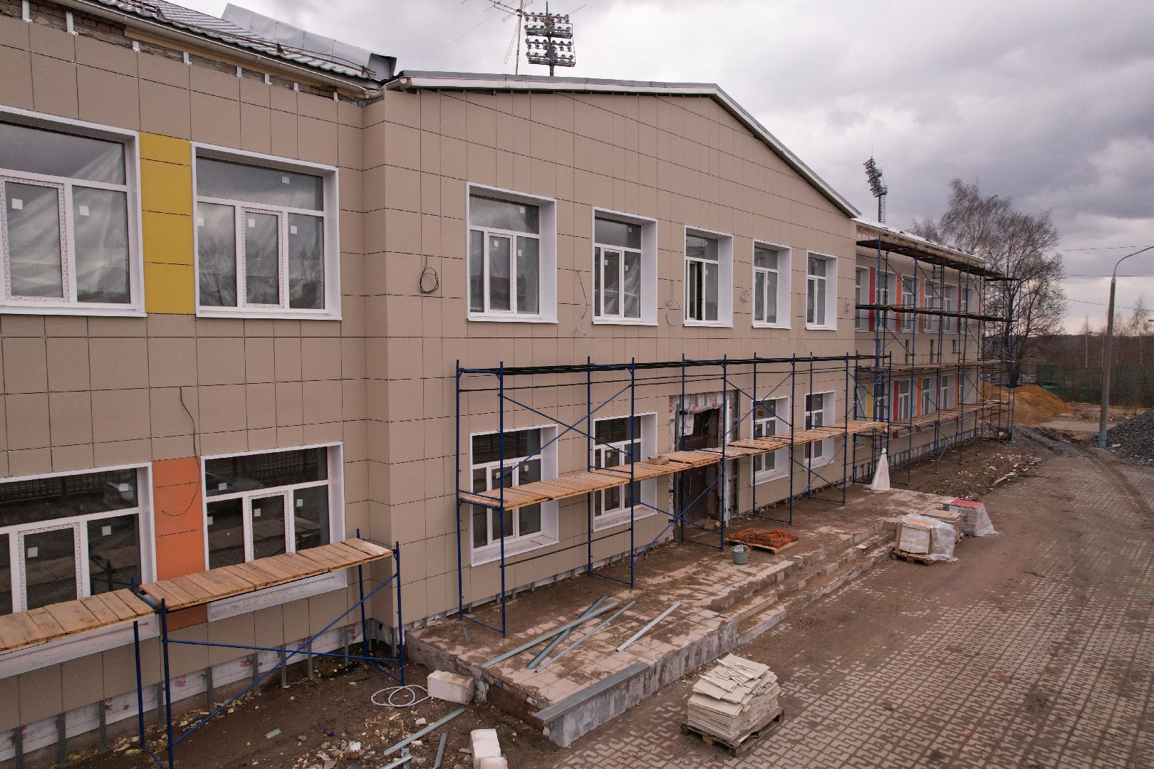 видео с коптера,капремонт центра образования 23 в богородском городском округе,