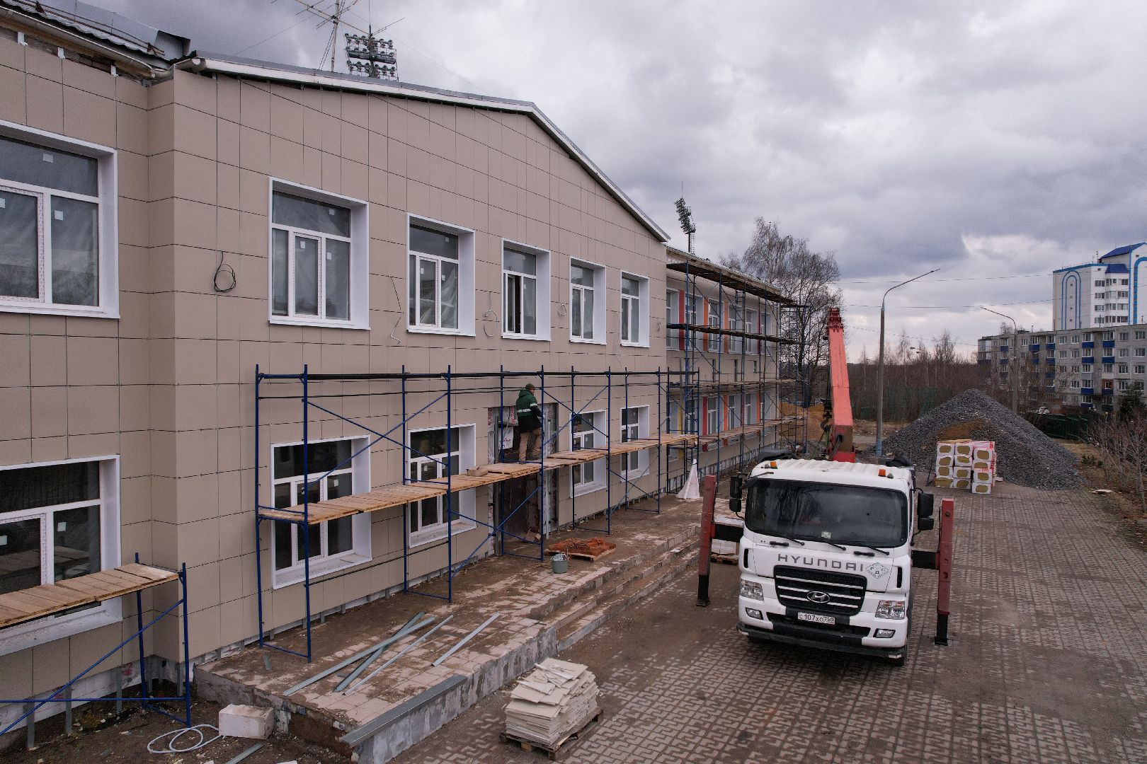 видео с коптера,капремонт центра образования 23 в богородском городском округе,