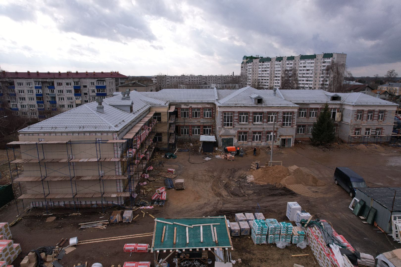 видео с коптера,капремонт центра образования 23 в богородском городском округе,