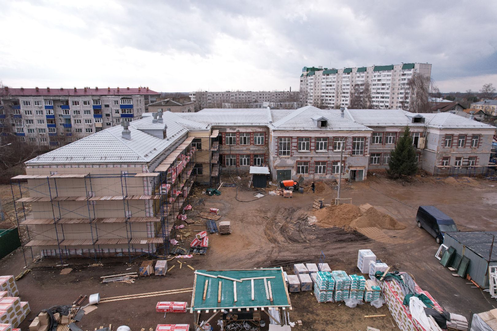 видео с коптера,капремонт центра образования 23 в богородском городском округе,