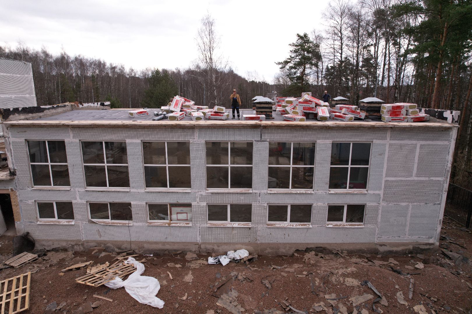 видео с коптера, капремонт центра образования 29 в богородском округе,