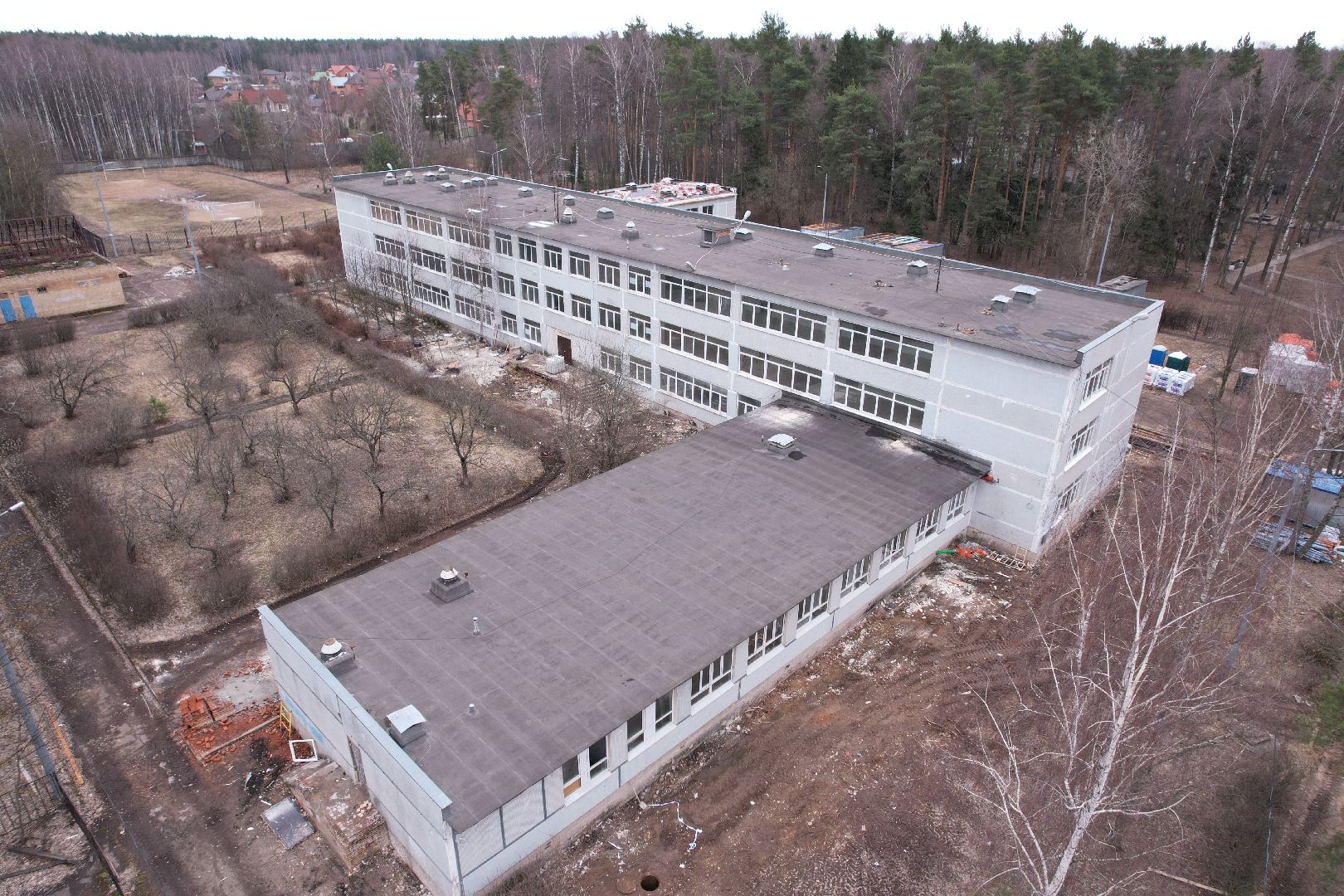 видео с коптера, капремонт центра образования 29 в богородском округе,