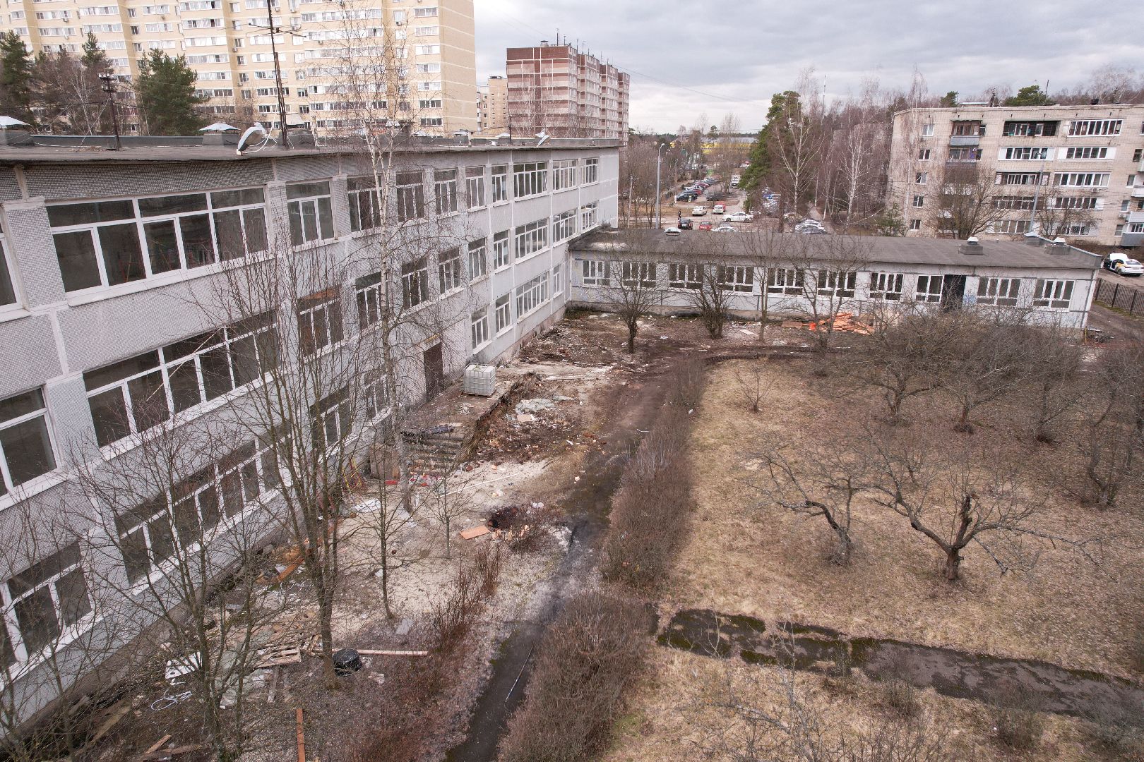 видео с коптера, капремонт центра образования 29 в богородском округе,