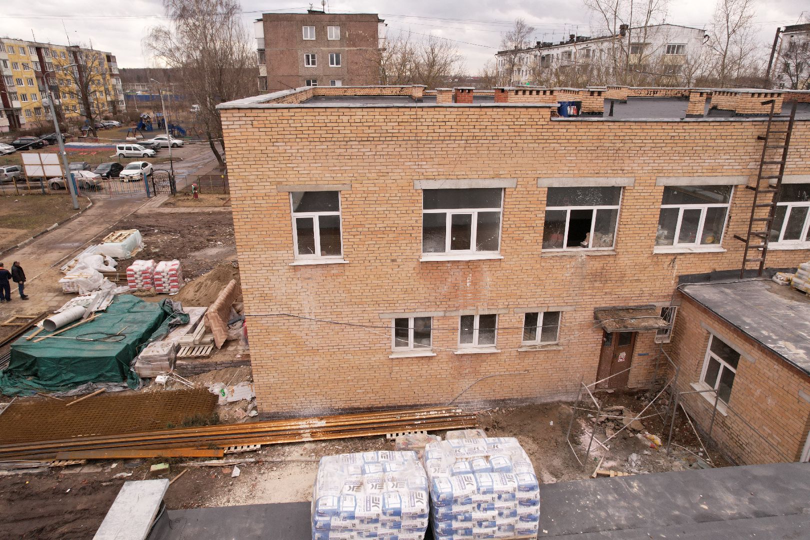 видео с коптера, капремонт детского сада 35 в богородском округе,