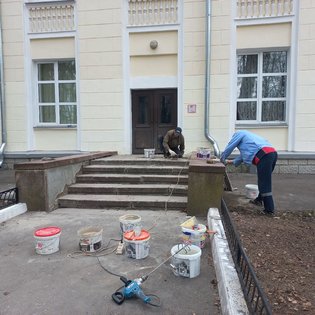 сергиев посад, дк гагарина, покраска лавочек, благоустройство,