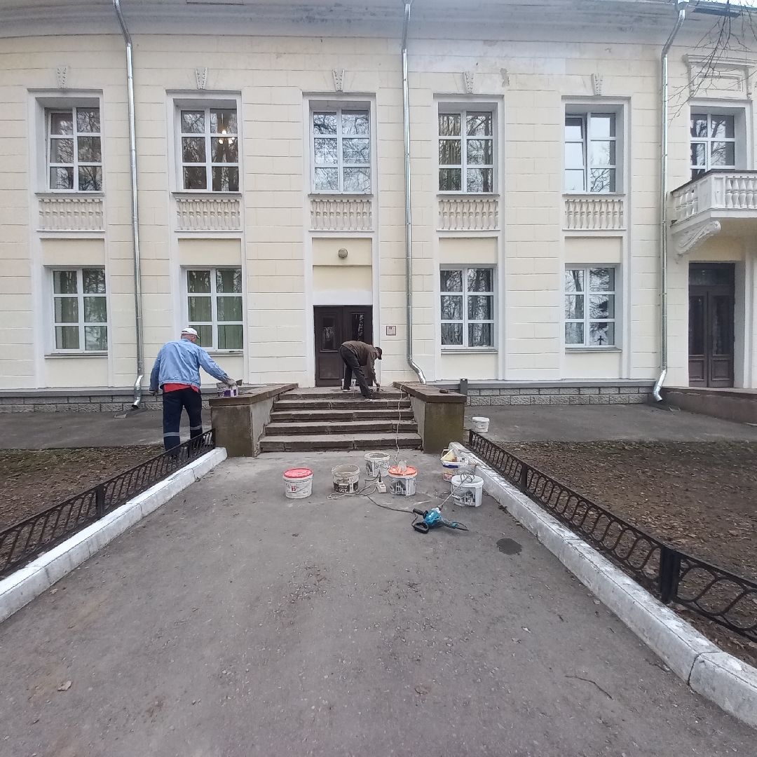 сергиев посад, дк гагарина, покраска лавочек, благоустройство,