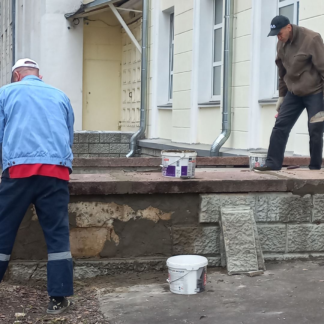 сергиев посад, дк гагарина, покраска лавочек, благоустройство,