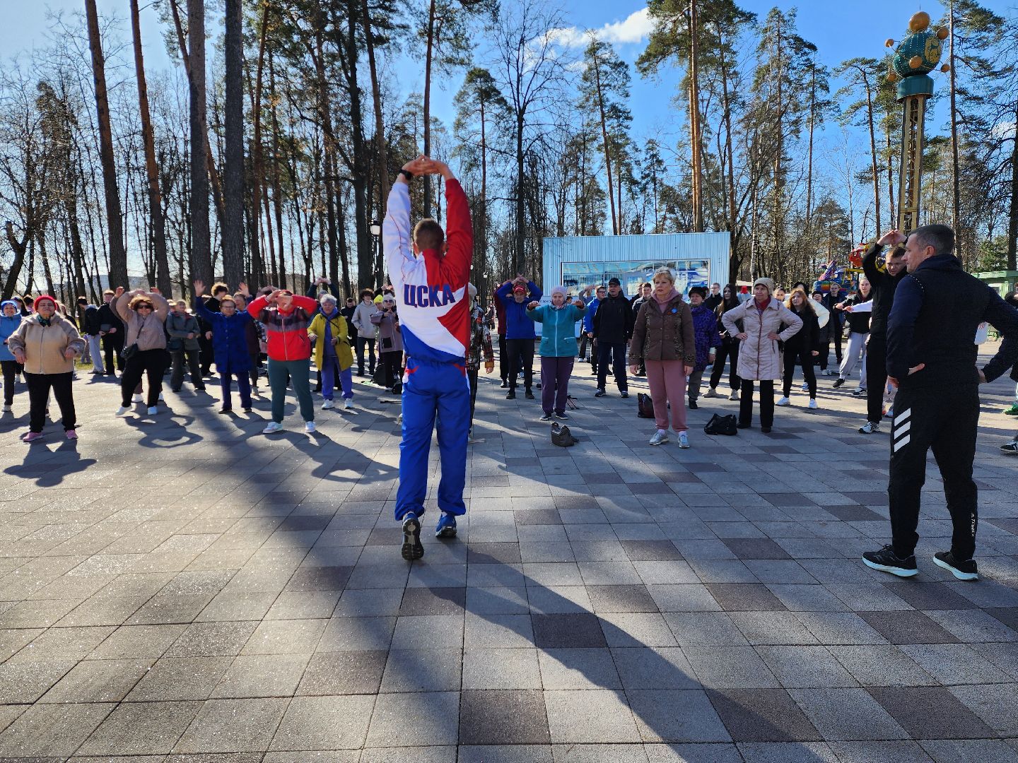 раменское, спорт, день здоровья, утренняя зарядка в парке,