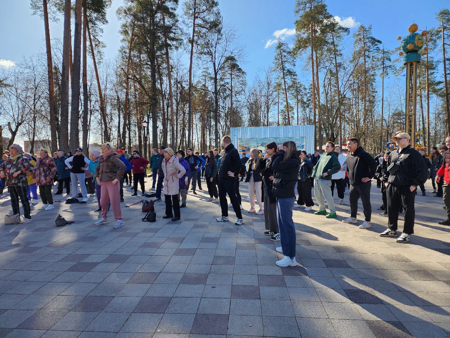 раменское, спорт, день здоровья, утренняя зарядка в парке,