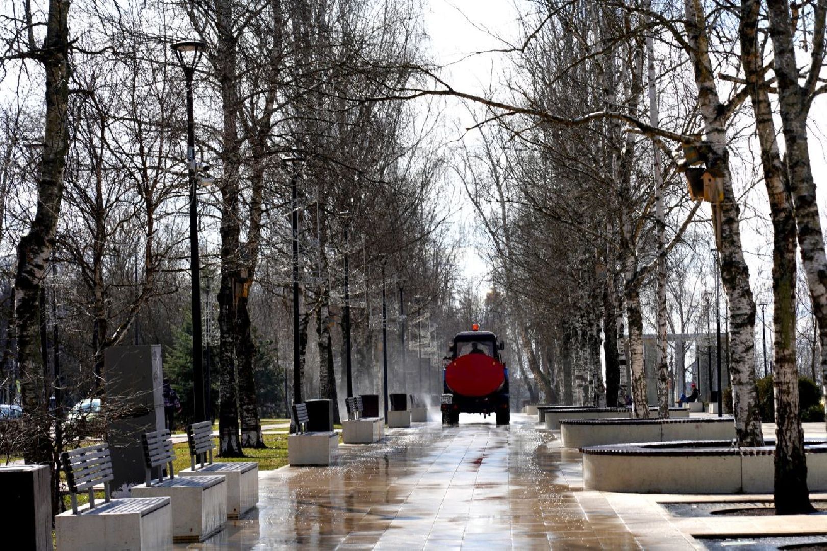 сергиев посад, весна, сергиево-посадский городской округ, уборка, моют улицы, коммунальные службы,