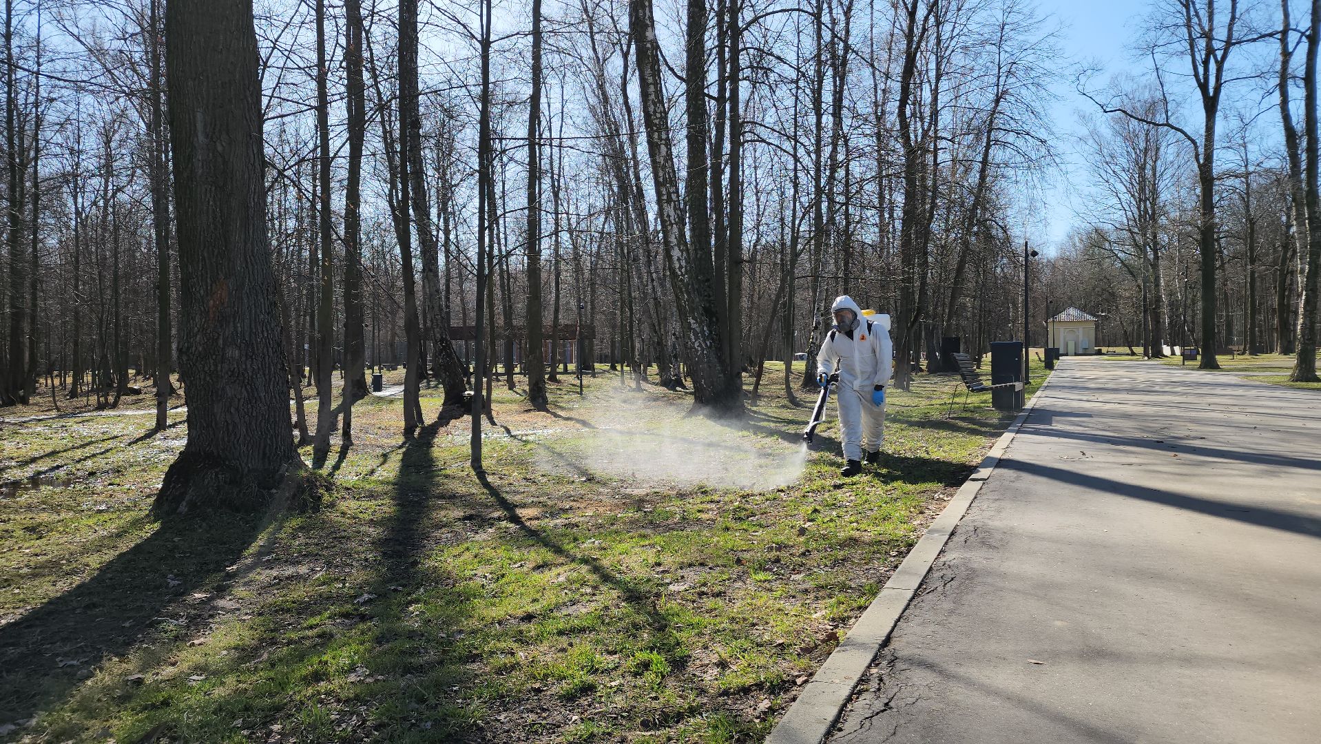 ступино, парки подмосковья, обработка от клещей,